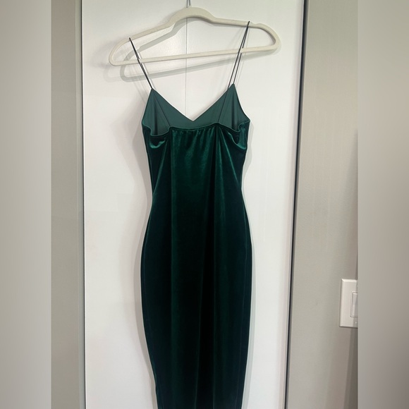Windsor Green Emerald Midi Dress Spaghetti Strap - Picture 2 of 4